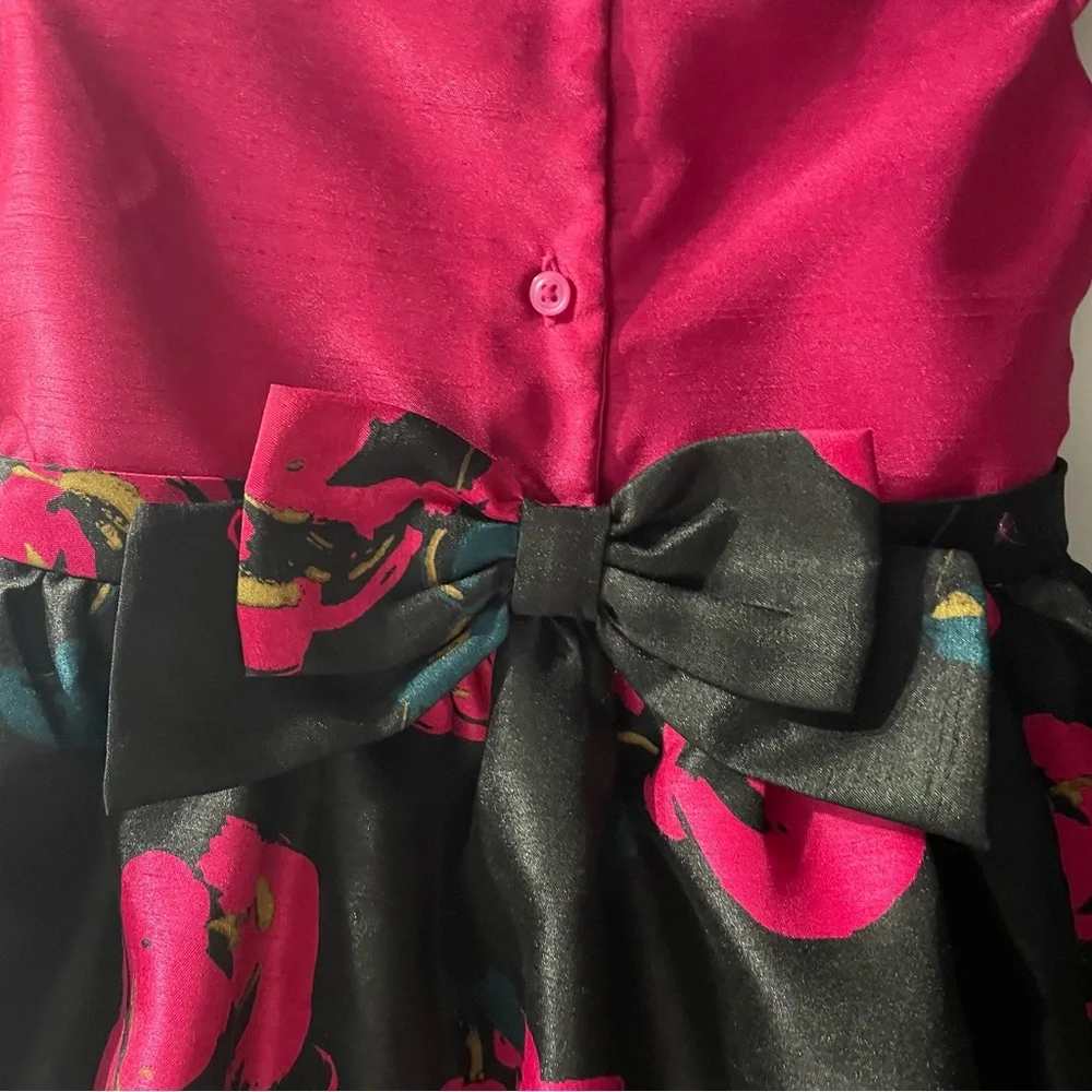 Gymboree Pink and Black Floral Dress